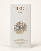NIRÓU ÉNA olive oil bottle and presentation box