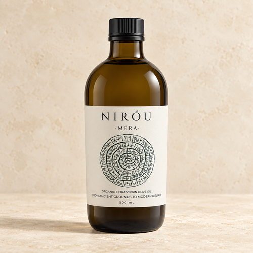 NIRÓU MÉRA certified organic extra virgin olive oil 500 ml bottle